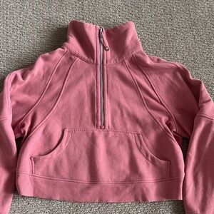 Lululemon Pink Scuba Funnel Neck Half Zip (xs/s)